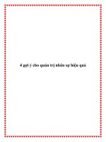 4 gợi ý cho quản trị nhân sự hiệu quả docx