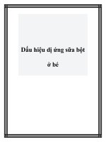 Dấu hiệu dị ứng sữa bột ở bé potx