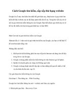 Cách Google tìm kiếm, sắp xếp thứ hạng website ppt