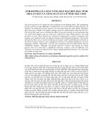 ẢNH HƯỞNG CỦA MẤT TẦNG ĐẤT MẶT ĐẾN ĐẶC TÍNH HOÁ LÝ ĐẤT VÀ NĂNG SUẤT LÚA Ở TỈNH TRÀ VINH pdf
