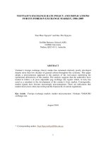 VIETNAM’S EXCHANGE RATE POLICY AND IMPLICATIONS FOR ITS FOREIGN EXCHANGE MARKET, 1986-2009 doc