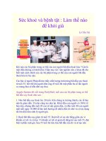 Sức khoẻ và bệnh tật : Làm thế nào để khỏi già potx