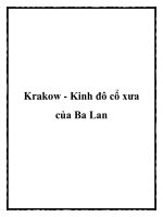 Krakow - Kinh đô cổ xưa của Ba Lan potx