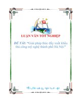 luận văn tốt nghiệp đề tài “giải pháp thúc đẩy xuất khẩu thủ công mỹ nghệ thành phố hà nội”