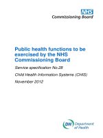 Public health functions to be exercised by the NHS Commissioning Board docx