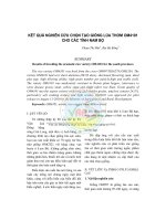 kết quả nghiên cứu chọn tạo giống lúa thơm OM4101 cho các tỉnh Nam Bộ pdf