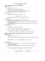 Đề Thi Thử Đại Học Khối A, A1, B, D Toán 2013 - Phần 23 - Đề 4 pdf