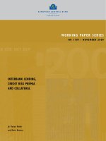 Interbank lending, credit riSk Premia and collateral potx