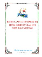 KẾT QUẢ ÁP DỤNG MÔ HÌNH SỐ TRỊ TRONG NGHIÊN CỨU LÀM MƯA NHÂN TẠO Ở VIỆT NAM docx