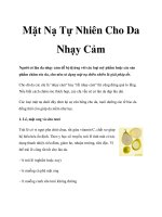 Mặt Nạ Tự Nhiên Cho Da Nhạy Cảm ppt