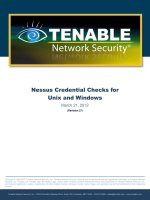 Nessus Credential Checks for Unix and Windows potx