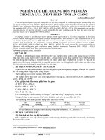 NGHIÊN CỨU LIỀU LƯỢNG BÓN PHÂN LÂN CHO CÂY LÚA Ở ĐẤT PHÈN TỈNH AN GIANG pptx