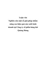 NGHIÊN CỨU MỘT SỐ GIẢI PHÁP NÂNG CAO HIỆU QUẢ SẢN XUẤT KINH DOANH TẠI CÔNG TY CỔ PHẦN HÀNG HẢI QUẢNG HƯNG pdf