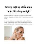 Những mặt nạ khiến mụn 