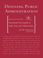 Defining Public Administration: Selections from the International Encyclopedia of Public Policy and Administration doc