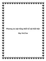 Phương án mặt bằng thiết kế nội thất biệt thự 16x21m pot