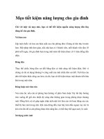 Mẹo tiết kiệm năng lượng cho gia đình potx
