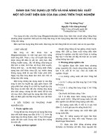 Đánh giá tác dụng lợi tiểu và khả năng bài xuất một số chất điện giải của Địa Long trên thực nghiệm doc