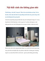 Nội thất xinh cho không gian nhỏ pptx