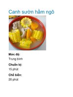 Canh sườn hầm ngô ppt