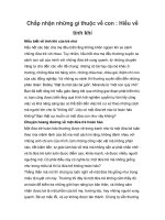 Chấp nhận những gì thuộc về con : Hiểu về tính khí doc