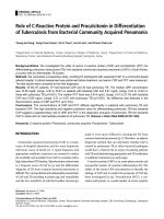 Role of C-Reactive Protein and Procalcitonin in Differentiation of Tuberculosis from Bacterial Community Acquired Pneumonia potx