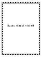 Ecstasy có hại cho thai nhi doc