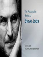 The Presentation Genius of Steve Jobs ppt