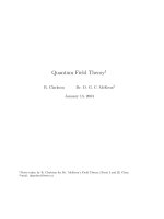 Quantum field theory   r  clarkson, d  mckeon