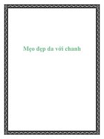 Mẹo đẹp da với chanh ppt