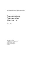 computational commutative algebra - kreuzer and robbiano