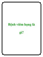 Bệnh viêm họng là gì? pdf