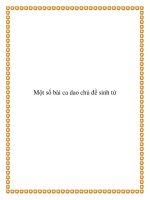 Một số bài ca dao chủ đề sinh tử pptx