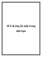 10 ổ dị ứng ẩn mặt trong nhà bạn pptx