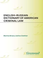 ENGLISH-RUSSIAN DICTIONARY OF AMERICAN CRIMINAL LAW pptx