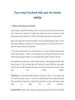 Tạo trang Facebook hiệu quả cho doanh nghiệp doc