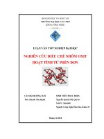 nghiên cứu điều chế nhôm oxit hoạt tính từ phèn đơn