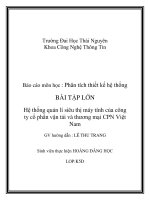 BÀI TẬP LỚN Hệ thống quản lí siêu thị máy tính của công ty cổ phần vận tải và thương mại CPN Việt Nam potx