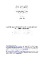 RETAIL BANK INTEREST RATE PASS-THROUGH: IS CHILE ATYPICAL? doc
