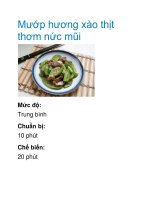 Mướp hương xào thịt thơm nức mũi ppt