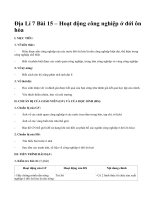 Địa Lí 7 Bài 15 – Hoạt động công nghiệp ở đới ôn hòa