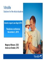 Presentation of interim report january september 2010