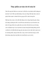 Thực phẩm an toàn cho bé mùa hè ppt