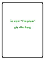 Ăn mặn: “Thủ phạm” gây viêm họng pptx