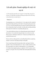 Lãi suất giảm: Doanh nghiệp sốt ruột với nợ cũ potx