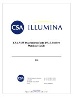 CSA PAIS International and PAIS Archive Database Guide potx