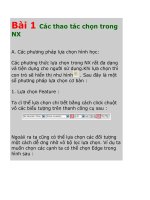 Bài 1 Các thao tác chọn trong NX doc