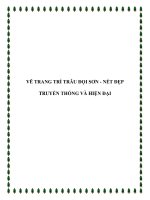 VẼ TRANG TRÍ TRÂU ĐỌI SƠN - NÉT ĐẸP TRUYỀN THỐNG VÀ HIỆN ĐẠI ppt