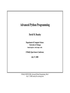 o'reilly - advanced python programming