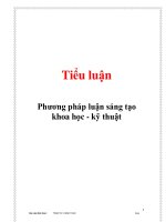 Tiểu luận: Phương pháp luận sáng tạo khoa học - kỹ thuật ppt